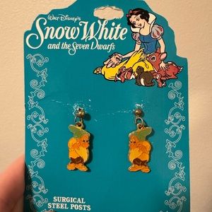 Snow White and the seven dwarfs vintage Disney earrings